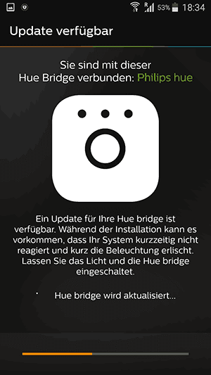 Philips Hue App - Update Start