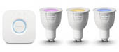 Philips HUE Starterset mit GU10 Fassung - bunt, Farbe einstellbar, dimmbar