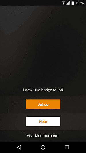 Philips Hue App - Bridge found