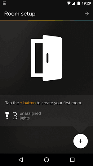 Philips Hue App - Room setup