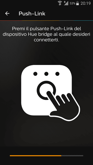 Philips Hue App - Premere tasto