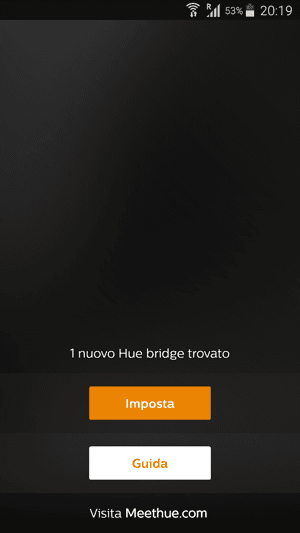 Philips Hue App - Trovato bridge